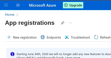 Registering a new app