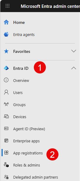 Open the Entra ID service